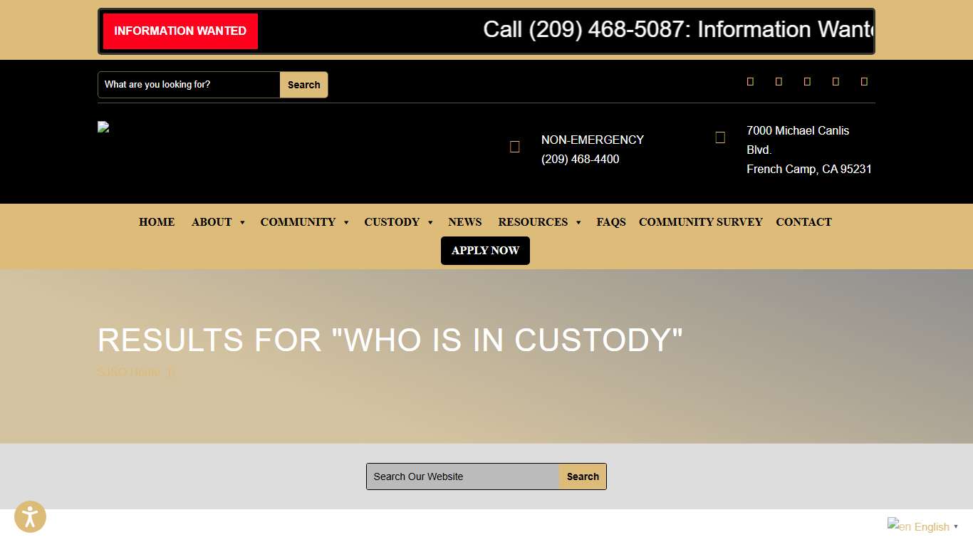 who is in custody | San Joaquin County Sheriff's Office